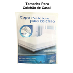 Capa Protetora De Colchão Casal TNT Com Zíper 100% Polipropileno 1,38m x 1,88m x 18cm Anti-Ácaro