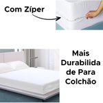 Capa Protetora De Colchão Casal TNT Com Zíper 100% Polipropileno 1,38m x 1,88m x 18cm Anti-Ácaro