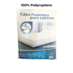Capa Protetora De Colchão Casal TNT Com Zíper 100% Polipropileno 1,38m x 1,88m x 18cm Anti-Ácaro