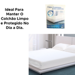 Capa Protetora De Colchão Casal TNT Com Zíper 100% Polipropileno 1,38m x 1,88m x 18cm Anti-Ácaro