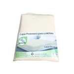 Capa Protetora De Colchão Casal TNT Com Zíper 100% Polipropileno 1,38m x 1,88m x 18cm Anti-Ácaro