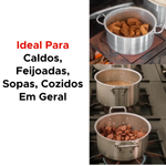 Panela Grande Caçarola Hotel Industrial Alumínio Caldos Sopa Feijoada