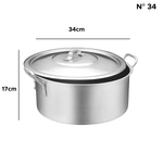 Panela Grande Caçarola Hotel Industrial Alumínio Caldos Sopa Feijoada