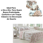 Kit 1 Colcha King + 2 Portas Travesseiros 60% Algodão