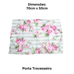 Kit 1 Colcha King + 2 Portas Travesseiros 60% Algodão