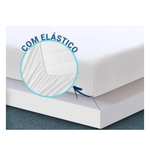 Capa Protetora Para Colchão Impermeável Queen Com Elástico Branco