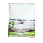 Capa Protetora Para Colchão Impermeável Queen Com Elástico Branco