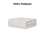 Capa Protetora Para Colchão Listrado Solteiro Com Zíper 100 % Poliéster 1,90m x 90cm x 25cm Sortido