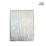 Capa Protetora Para Colchão Listrado Solteiro Com Zíper 100 % Poliéster 1,90m x 90cm x 25cm Sortido