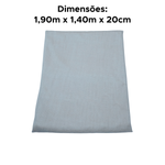 Capa Protetora Para Colchão Para Casal Liso Com Zíper 100% Poliéster 1,90m x 1,40m x 20cm