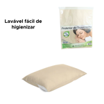 Capa Protetora Para Travesseiro Com zíper 49cm x 69cm 100% Polipropileno Anti-Ácaro Bege