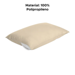 Capa Protetora Para Travesseiro Com zíper 49cm x 69cm 100% Polipropileno Anti-Ácaro Bege