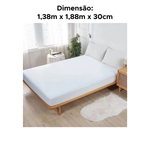 Capa Protetora Para Colchão Impermeável Para Casal 1,38m x 1,88m x 30cm Com Elástico