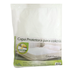 Capa Protetora Para Colchão Impermeável Para Casal 1,38m x 1,88m x 30cm Com Elástico