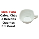 Xicara De Vidro Sodo-Calcico Chá Café Branca Lisa Canecas Classic 220ml