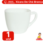 Xicara De Vidro Sodo-Calcico Chá Café Branca Lisa Canecas Classic 220ml