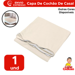 Capa De Colchão Casal Box Malha Gel Com Zíper 100% Poliéster