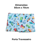 Kit Cobre Leito Dupla Face 1,60m x 2,30m Porta Travesseiro 50cm x 70cm Infantil 100% Poliéster