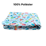 Kit Cobre Leito Dupla Face 1,60m x 2,30m Porta Travesseiro 50cm x 70cm Infantil 100% Poliéster