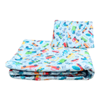 Kit Cobre Leito Dupla Face 1,60m x 2,30m Porta Travesseiro 50cm x 70cm Infantil 100% Poliéster