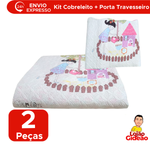 Kit Cobre Leito Solteiro 1,60m x 2,20m 1 Porta Travesseiro 50cm x 70cm Infantil Kids