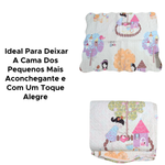 Kit Cobre Leito Solteiro 1,60m x 2,20m 1 Porta Travesseiro 50cm x 70cm Infantil Kids