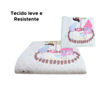 Kit Cobre Leito Solteiro 1,60m x 2,20m 1 Porta Travesseiro 50cm x 70cm Infantil Kids