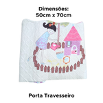 Kit Cobre Leito Solteiro 1,60m x 2,20m 1 Porta Travesseiro 50cm x 70cm Infantil Kids
