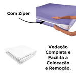 Capa Para Colchão De Solteiro Malha Gel Com Zíper Protetor Para Colchão 88cm x 1,88m x 20cm 100% Poliéster