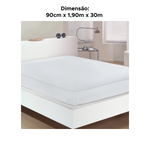 Capa Protetora Impermeável Para Colchão Solteiro 90cm x1.90m x 30cm Com Elástico100% Poliéster