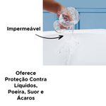 Capa Protetora Impermeável Para Colchão Solteiro 90cm x1.90m x 30cm Com Elástico100% Poliéster