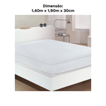 Protetor Capa Para Colchão Casal Impermeável 1,40m x 1,90 x 30m 100% Poliéster