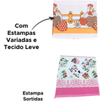 Pano De Prato Copa Estampado Toalha De Prato Guardanapo Kit Com 5 Ou 10 Peças