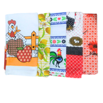 Pano De Prato Copa Estampado Toalha De Prato Guardanapo Kit Com 5 Ou 10 Peças