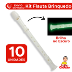Kit Flauta De Brinquedo Para Prenda Musical Para Pescaria De Plastico Brilha No Escuro Infantil
