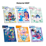 Mini Quebra Cabeça Jogo Infantil Em MDF Lembrancinha Lilo & Stitch Disney 10 Peças