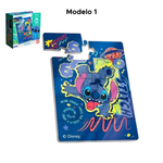 Mini Quebra Cabeça Jogo Infantil Em MDF Lembrancinha Lilo & Stitch Disney 10 Peças