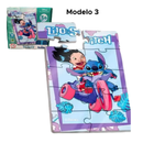 Mini Quebra Cabeça Jogo Infantil Em MDF Lembrancinha Lilo & Stitch Disney 10 Peças