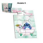 Mini Quebra Cabeça Jogo Infantil Em MDF Lembrancinha Lilo & Stitch Disney 10 Peças