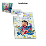 Mini Quebra Cabeça Jogo Infantil Em MDF Lembrancinha Lilo & Stitch Disney 10 Peças