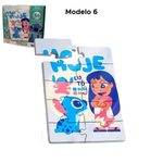 Mini Quebra Cabeça Jogo Infantil Em MDF Lembrancinha Lilo & Stitch Disney 10 Peças