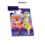 Mini Quebra Cabeça Divertidamente Jogo Infantil Divertidamente 2 Disney Brinquedos Educativo MDF 10 Peças