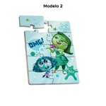 Mini Quebra Cabeça Divertidamente Jogo Infantil Divertidamente 2 Disney Brinquedos Educativo MDF 10 Peças