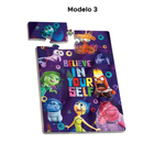 Mini Quebra Cabeça Divertidamente Jogo Infantil Divertidamente 2 Disney Brinquedos Educativo MDF 10 Peças