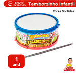 Tamborzinho Fazendinha Infantil Kids Tambor Instrumentos Musicais Brinquedo Musicalização Música Crianças