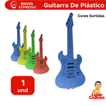 Guitarra De Brinquedo Musical Infantil Guitarrinha 4 Cordas Plástico Para Criança Sortida