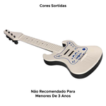 Guitarra De Brinquedo Musical Infantil Guitarrinha 4 Cordas Plástico Para Criança Sortida