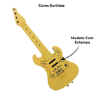 Guitarra De Brinquedo Musical Infantil Guitarrinha 4 Cordas Plástico Para Criança Sortida