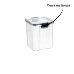 Pote Hermetico Organizador Slim Em Acrilico 1000ml
