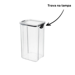 Pote Hermetico Organizador Slim Em Acrilico 1600ml